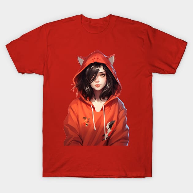 anime cat lover T-Shirt by Transcendexpectation